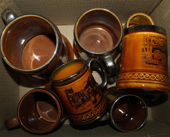 Quantity of ceramic tankards(-)